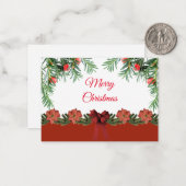 クリスマスニードルのクリスマスカード ノートカード (正面/裏面インサイチュ)