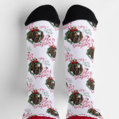 クリスマスヌビアドリングベビーヤギの願い ソックス (上部)