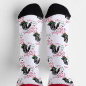 クリスマスヌビアベビーヤギの願い ソックス (上部)