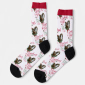 クリスマスヌビアンツインベビーヤギの願い ソックス (左)