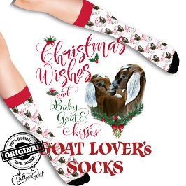 クリスマスヌビアンツインベビーヤギの願い ソックス