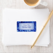 クリスマスネイビーブルースパークルホリデーズラベル ラベル (インサイチュ)