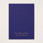 クリスマスネイビーブルー金ゴールドイヤリングディスプレイカード (正面)