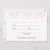 クリスマスネイビーブルー金ゴールドグリッターギフト証明書 (裏面)