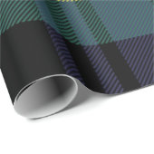 クリスマスネイビープレイドクラシックホリデーシンプル ラッピングペーパー (ロールコーナー)