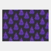 クリスマスネオンバイオレット  ラッピングペーパーシート (正面3)