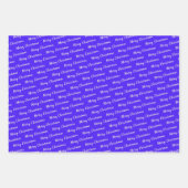 クリスマスネオンバイオレット  ラッピングペーパーシート (正面)