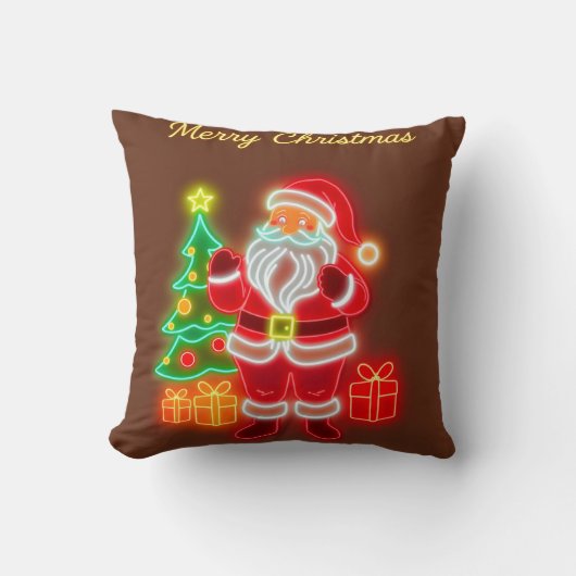 クリスマスネオンモダンホリデーコレクション クッション (正面)