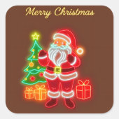 クリスマスネオンモダンホリデーコレクション スクエアシール (正面)