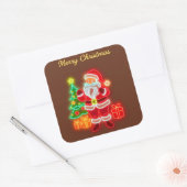 クリスマスネオンモダンホリデーコレクション スクエアシール (封筒)