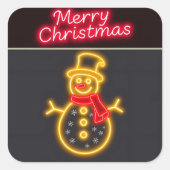 クリスマスネオンモダンホリデーコレクション スクエアシール (正面)