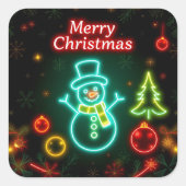 クリスマスネオン人気があるホリデーコレクション スクエアシール (正面)