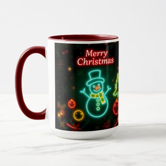 クリスマスネオン人気があるホリデーコレクション マグカップ (左)