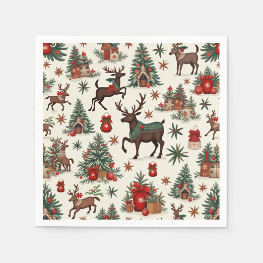 クリスマスネキン スタンダードカクテルナプキン (正面)