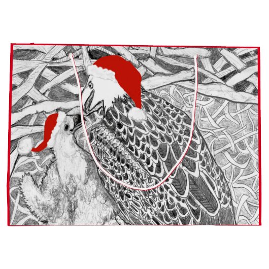 クリスマスネストハリエット+Mホームパパ+娘 ラージペーパーバッグ (裏面)