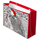 クリスマスネストハリエット+Mホームパパ+娘 ラージペーパーバッグ (正面アングル)