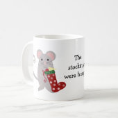 クリスマスネズミとストッキング コーヒーマグカップ (正面左)