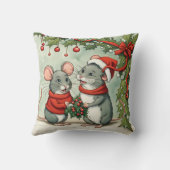 クリスマスネズミとホリー クッション (裏面)