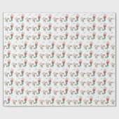 クリスマスネズミのストッキング ラッピングペーパー (フラット)