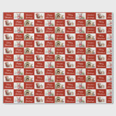 クリスマスネズミデザイン ラッピングペーパー (フラット)