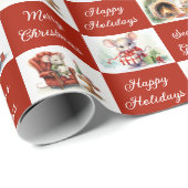 クリスマスネズミデザイン ラッピングペーパー (ロールコーナー)