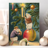 クリスマスネズミヴィンテージ シーズンポストカード