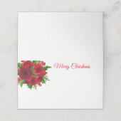 クリスマスネーム座席表 – 赤のバラ プレイスカード (外部開封)