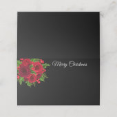 クリスマスネーム座席表 – 赤のバラ プレイスカード (外部開封)