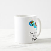 クリスマスネーム贈り物Peace on Earth Watercolor コーヒーマグカップ (正面右)