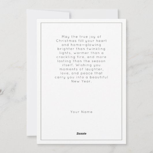 クリスマスノエル素朴ホリミニマルー緑 シーズンカード (裏面)