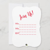 クリスマスノスタルジアグリーティングまたは招待状 (裏面)