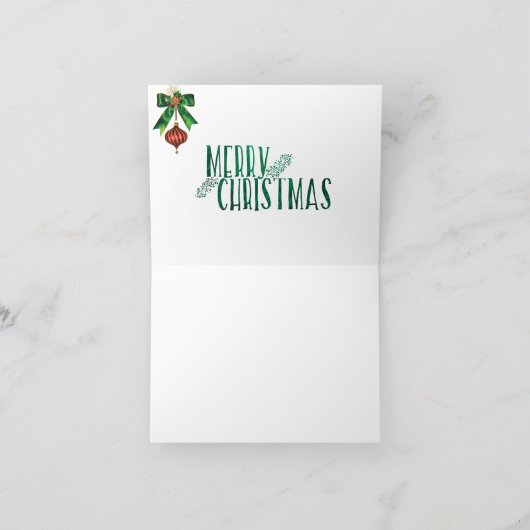 クリスマスノテ白熱［赤熱］光を放つカード灯キャンドルイニシャルQ シーズンカード (内部)