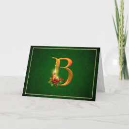 クリスマスノテ白熱［赤熱］光を放つカード点灯キャンドルイニシャルB シーズンカード