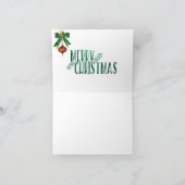 クリスマスノテ白熱［赤熱］光を放つカード点灯キャンドルイニシャルF シーズンカード (内部)