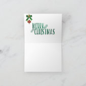 クリスマスノテ白熱［赤熱］光を放つカード点灯キャンドルイニシャルJ シーズンカード (内部)