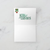 クリスマスノテ白熱［赤熱］光を放つカード点灯キャンドルイニシャルK シーズンカード (内部)