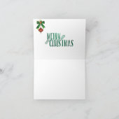 クリスマスノテ白熱［赤熱］光を放つカード点灯キャンドルイニシャルM シーズンカード (内部)