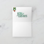 クリスマスノテ白熱［赤熱］光を放つカード点灯キャンドルイニシャルT シーズンカード (内部)