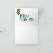 クリスマスノテ白熱［赤熱］光を放つカード点灯キャンドルイニシャルU シーズンカード (内部)