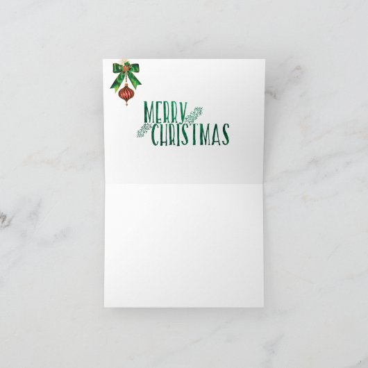 クリスマスノテ白熱［赤熱］光を放つカード点灯キャンドルイニシャルV シーズンカード (内部)