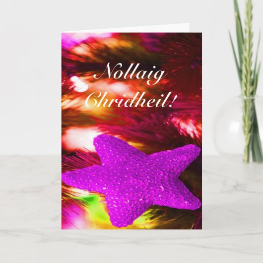 クリスマスノライグチェリデーユパープルスターIホリデー シーズンカード (正面)