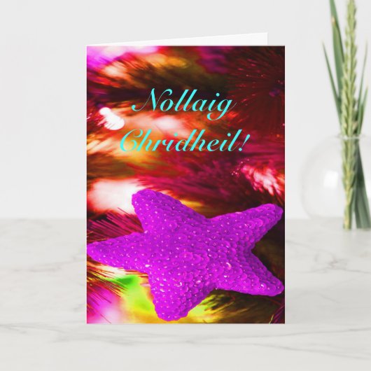 クリスマスノライグチェリデーユパープルスターIIホリデー シーズンカード (正面)