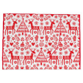 クリスマスノルウェーのトナカイ模様抱き枕 ラージペーパーバッグ (裏面)