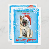 クリスマスノルウェーエルクハウンド シーズンカード (正面/裏面)