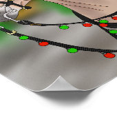 クリスマスノルウェーフィヨルド馬 ポスター (角)