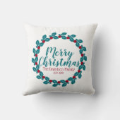 クリスマスノルディックスカンディアリース パーソナライズされた クッション (裏面)