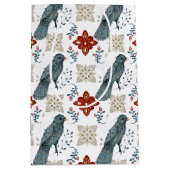 クリスマスノルディックタイルシリーズデザイン1 ミディアムペーパーバッグ (正面)