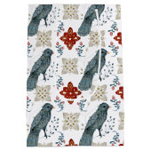 クリスマスノルディックタイルシリーズデザイン1 ミディアムペーパーバッグ (裏面)