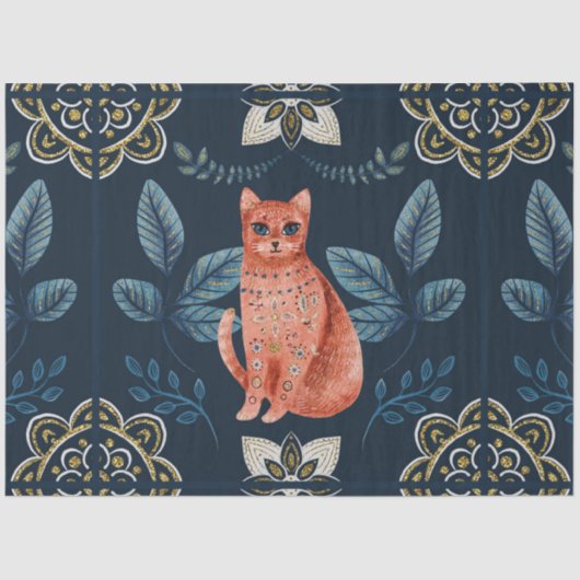 クリスマスノルディックタイルシリーズデザイン24 薄葉紙 (正面)