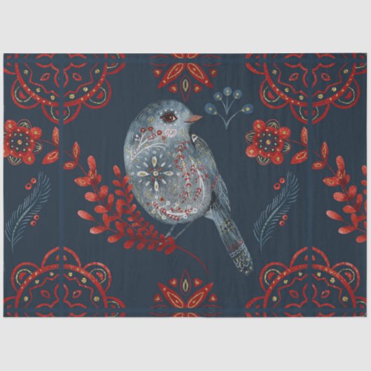 クリスマスノルディックタイルシリーズデザイン26 薄葉紙 (正面)